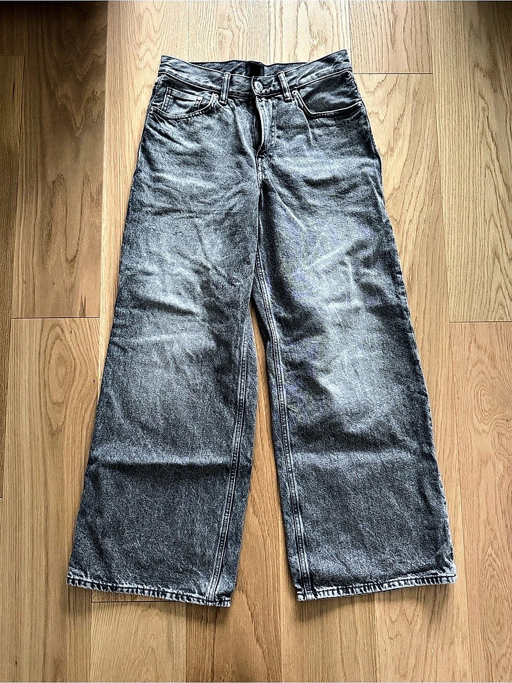 H&M Denim Gray Wide-Leg Jeans Size 28/30